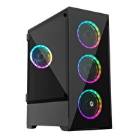 GAMERS ARENA VENTO RGB SIYAH E-ATX 650W PSU GAMING KASA