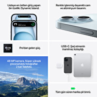Apple iPhone 15 128GB Mavi Akıllı Telefon