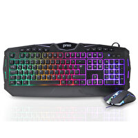 Preo KMG01 RGB Aydınlatma Kablolu Klavye Mouse Set