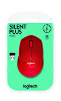 Logitech M330 Silent Kablosuz Mouse (Kırmızı)
