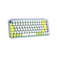 Logitech POP Keys Kablosuz Mekanik Klavye Sarı Lila