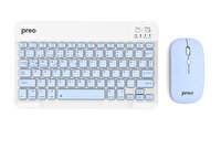 Preo K9 Mini TV Tablet ve Telefon Uyumlu Kablosuz Klavye Mouse Mavi Set 
