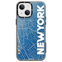 Youngkit Cl014 İphone 13 New York Sert Silikon Kılıf 