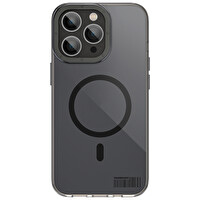 Youngkit Ll007 Coloured Glaze iPhone 14 Pro Siyah Sert Silikon Kılıf 