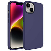 Zore Kivi iPhone 14 Plus Sert Silikon Kılıf -Lacivert