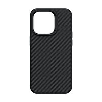 Benks Civilian Aramid Protective Karbon iPhone 14 Pro Sert Silikon Siyah Kılıf 