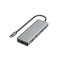 Hama USB-C-HUB 9 PORTS 2X HDMI USB-A USB-C LAN