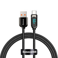 Baseus Display Fast Charging 66w 1m Siyah Type-C Kablo 