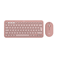 Logitech Pebble 2 Multi-Device Bluetooth Klavye & Mouse Seti Pudra Pembe (Türkçe Tuş Dizimi)