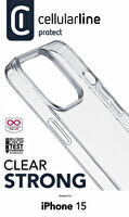 Cellularline iPhone 15 Clearduo Şeffaf Kılıf