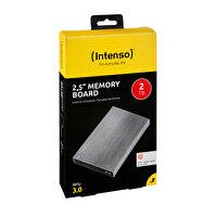 Intenso 2TB 2.5" USB 3.0 Taşınabilir Disk Kasa Alüminyum Gri