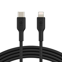 Belkin USB-C Örgülü 1M Lightning Siyah Şarj Kablosu