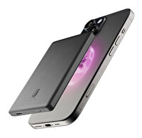 Cellularline PBMAGSLIM5000WIRD Ultra İnce Magsafe 5.000 MAH Koyu Gri Powerbank 