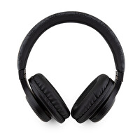Guess Gubh604femk Bt Headphone 4g Pu Leather Tone On Tone Script Logo Black