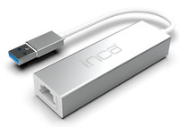 Inca IUSB-03TX USB Hub 4x USB 3.0 + Gigabit Ethernet RJ45 Alüminyum Kasa Çoklayıcı