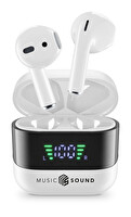 Cellularline Music Sound Spark Led Ekranlı TWS Beyaz Kulaklık