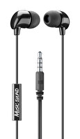 Music Sound In-Ear Mikrofonlu Kablolu Siyah Kulaklık
