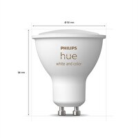 Philips Huewca 4.3W Renkli Akıllı Başlangıç Seti 3'lü Akıllı Butonlu Gu10 Spot Bluetooth Özellikli Aydınlatma