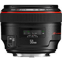 Canon EF 50mm f/1.2L USM Fotoğraf Makinesi Lensi (Resmi Distribütör Garantili)
