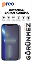 Preo Dayanikli Ekran Koruma iPhone 15 (Ön) Privacy 3D Full Curve