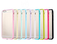 Preo Tpu Case iPhone SE 2020 Polikarbon Telefon Kılıfı Kırmızı Kenar