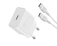 Cellularline Samsung Super Fast Charge PD 25W Beyaz Şarj Kiti Adaptör ve Kablo