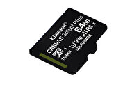 KİNGSTON 64GB MİCROSDXC CANVAS SELECT PLUS 100R A1 C10 CARD + ADAPTER ( TESHIR )