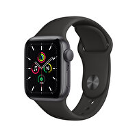 Apple Watch SE 40mm Uzay Grisi Alüminyum Kasa Siyah Spor Kordon MYDP2TU/A