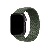 Qfit Apple Watch Uyumlu 42/44mm Spor Örgü Loop Kordon Zeytin Yeşil L