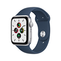 Apple Watch SE GPS 44MM Gümüş Alüminyum Kasa Abis Mavi Spor Kordon
