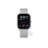 Preo Pwatch S1 Bluetooth Arama Ve Müzik IP67 Silikon Kayışlı Akıllı Saat Gri