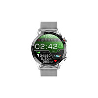 Preo Pwatch S2 Bluetooth Arama HD IPS Ekran IP67 Metal Örgü Kayış Akıllı Saat Gümüş