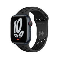 Apple Watch Nike Serıes 7 Gps  Cellular 45mm Midnight Aluminium Case With Anthracite Black Nike Sport Band Regular