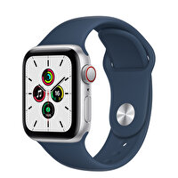 Apple Watch Nike SE GPS + Cellular 40MM Gümüş Alüminyum Kasa Abis Mavisi Spor Kordon