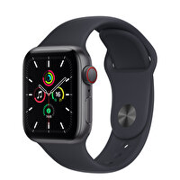 Apple Watch SE GPS +Cellular 40MM Uzay Grisi Alüminyum Kasa Gece Yarısı Spor Kordon