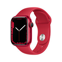 Apple Watch 7 Gps + Cellular 41MM (Product) Red Alüminyum Kasa (Product) Red Spor Kordon MKHV3TU/A
