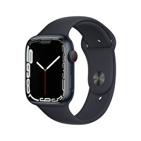 Apple Watch 7 Gps + Cellular 45MM Gece Yarısı Alüminyum Kasa Gece Yarısı Spor Kordon MKJP3TU/A