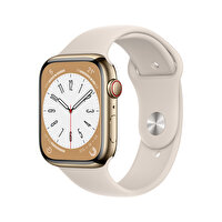 Apple Watch Series 8 GPS + Cellular 45MM Gold Stainless Steel Case with Starlight Spor Kordon