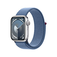 Apple Watch Series 9 Gps 41mm Gümüş Alüminyum Kasa ve Winter Mavi Sport Loop