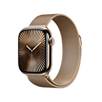 Apple Watch Series 10 GPS + Cellular 42mm Altın Titanyum Kasa ve Altın Milano Loop