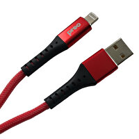 Preo Premium MMU44 2.1A Lightning Örgü Cep Telefonu Şarj Ve Data Kablosu 1.5M Kırmızı