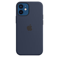 Apple iPhone 12 Mini MagSafe Özellikli Koyu Lacivert Silikon Kılıf MHKU3ZM/A
