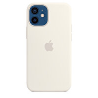 Apple iPhone 12 Mini MagSafe Özellikli Beyaz Silikon Kılıf MHKV3ZM/A