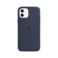 Apple iPhone 12&12 Pro MagSafe Özellikli Koyu Mavi Silikon Kılıf MHL43ZM/A