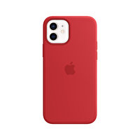 Apple iPhone 12&12 Pro MagSafe Özellikli Kırmızı Silikon Kılıf MHL63ZM/A
