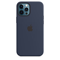 Apple iPhone 12 Pro Max MagSafe Özellikli Koyu Mavi Silikon Kılıf MHLD3ZM/A