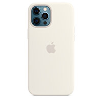 Apple iPhone 12 Pro Max MagSafe Özellikli Beyaz Silikon Kılıf MHLE3ZM/A