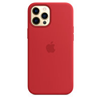 Apple iPhone 12 Pro Max MagSafe Özellikli Kırmızı Silikon Kılıf MHLF3ZM/A