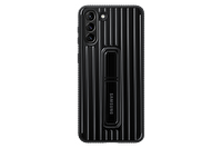 Samsung Galaxy S21+ Koruyucu Stant Telefon Kılıfı Siyah