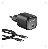 Anker Nano USBC GAN 30W Hızlı Şarj Cihazı Siyah A2698
